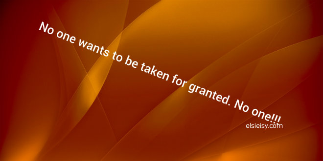 taken for granted