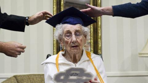 97-year old woman receives high school diploma 80yrs after she was forced to drop out of school