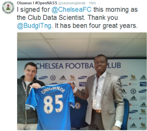 Chelsea FC Signs A Nigerian As Match Data Analyst