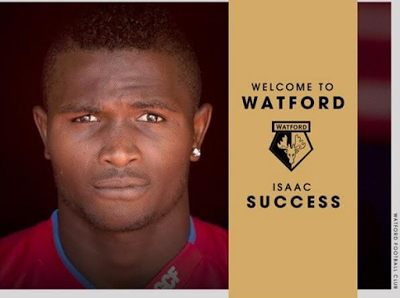Nigerian Player Isaac Success Becomes Watford's Most Expensive Signing Ever at £12.5million