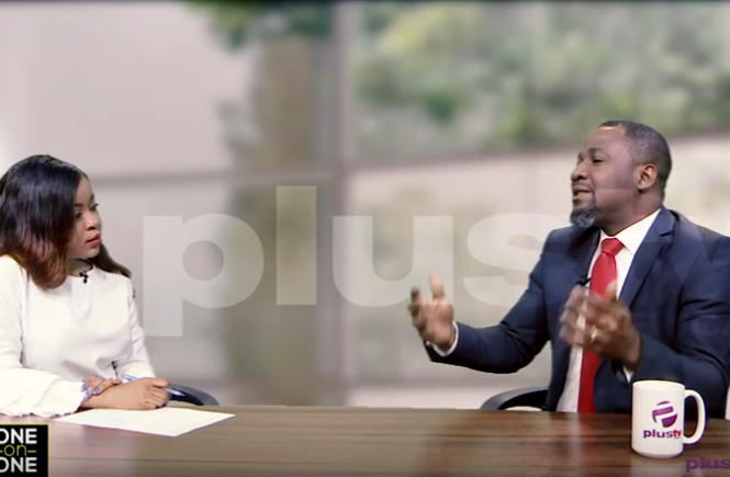 Lanre Afolabi and Elsie Godwin on Plus TV Africa set - elsieisy blog